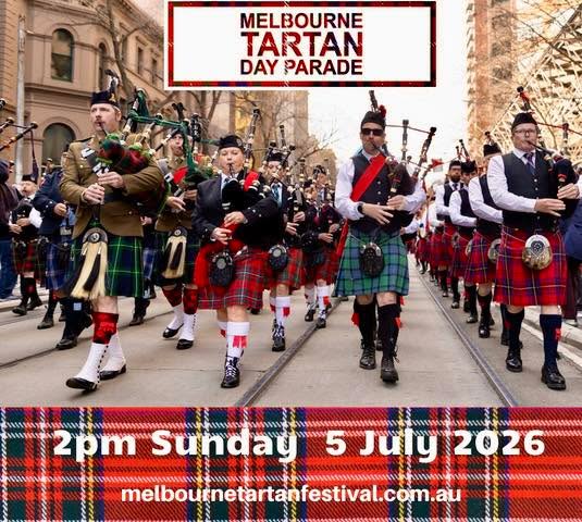 Featured image for “Melbourne Tartan Day Parade at Maryborough Highland Society”