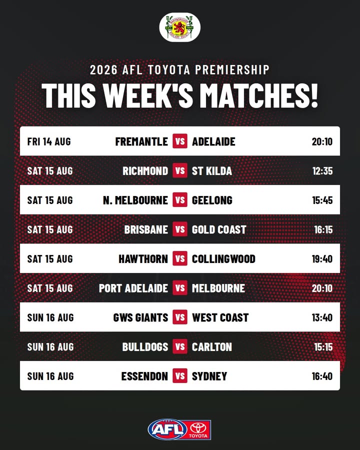 Featured image for “Watch AFL Round Matches Live at Maryborough Highland Society”