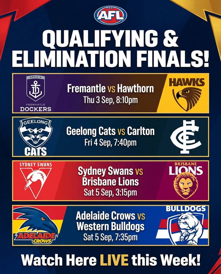 Featured image for “AFL Qualifying & Elimination Finals Live at Maryborough Highland Society”