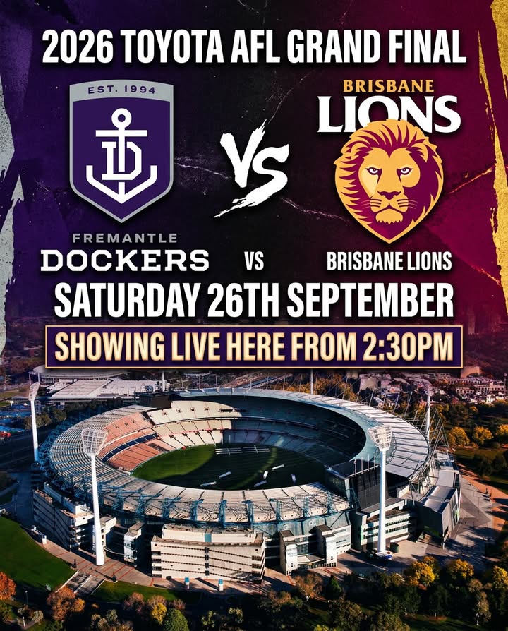 Featured image for “AFL Grand Final Live: Fremantle vs Brisbane Lions at Maryborough Highland Society”
