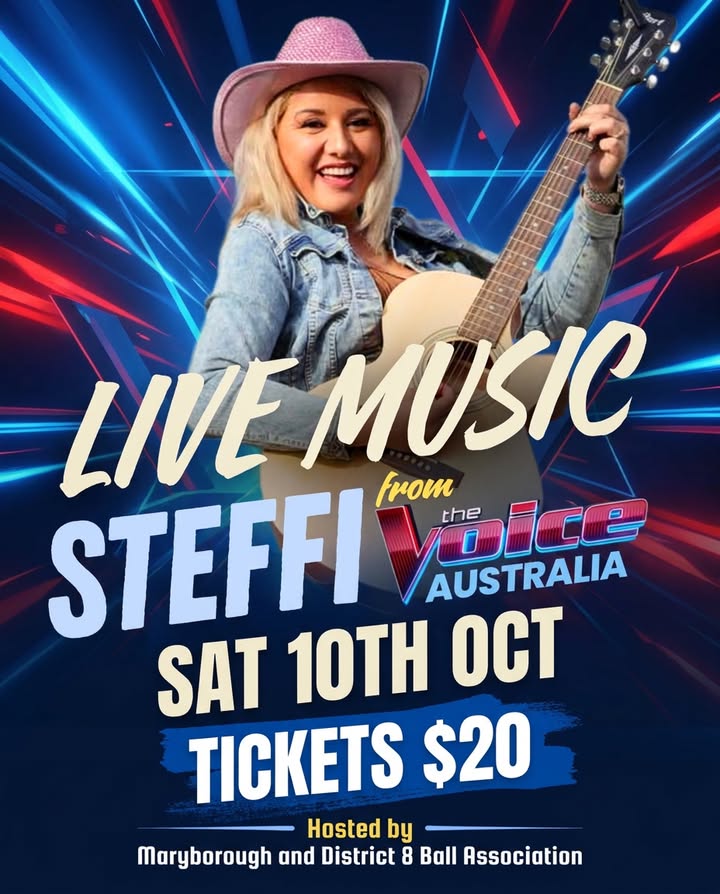 Featured image for “Live Music Night with Steffi from The Voice at Maryborough Highland Society”