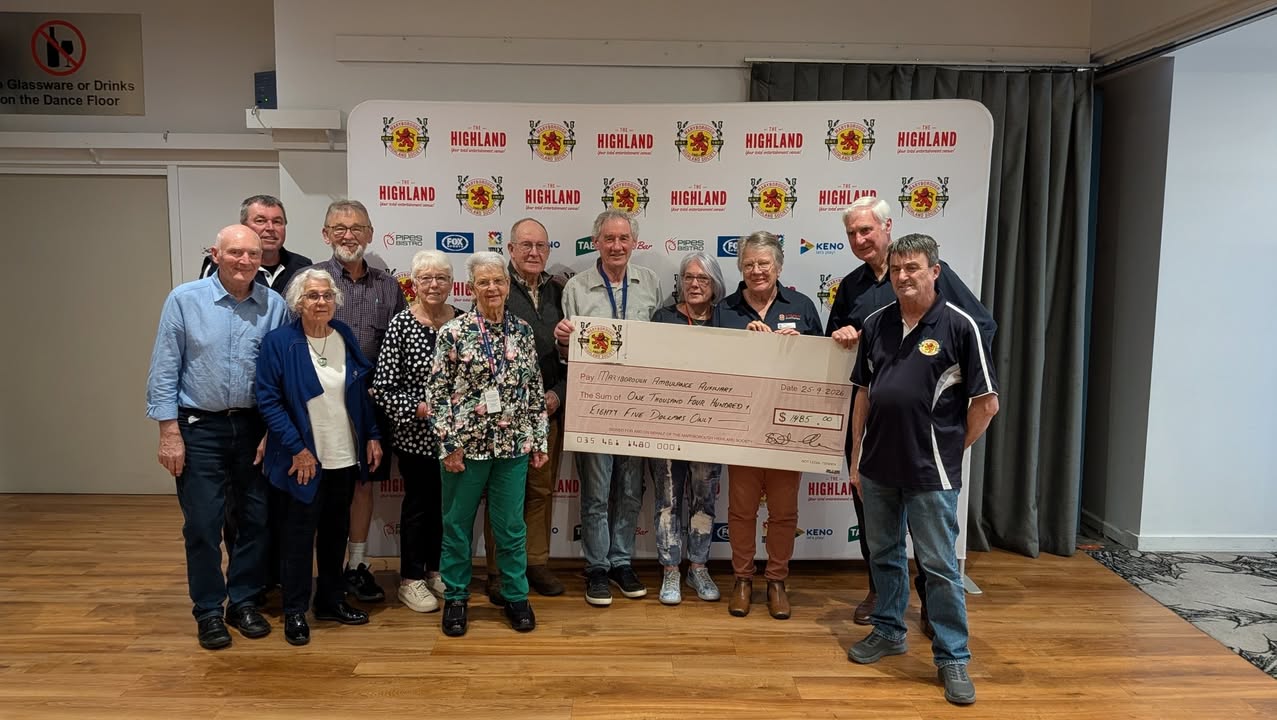 Featured image for “Maryborough Ambulance Auxiliary Receives $1,485 Raffle Cheque”