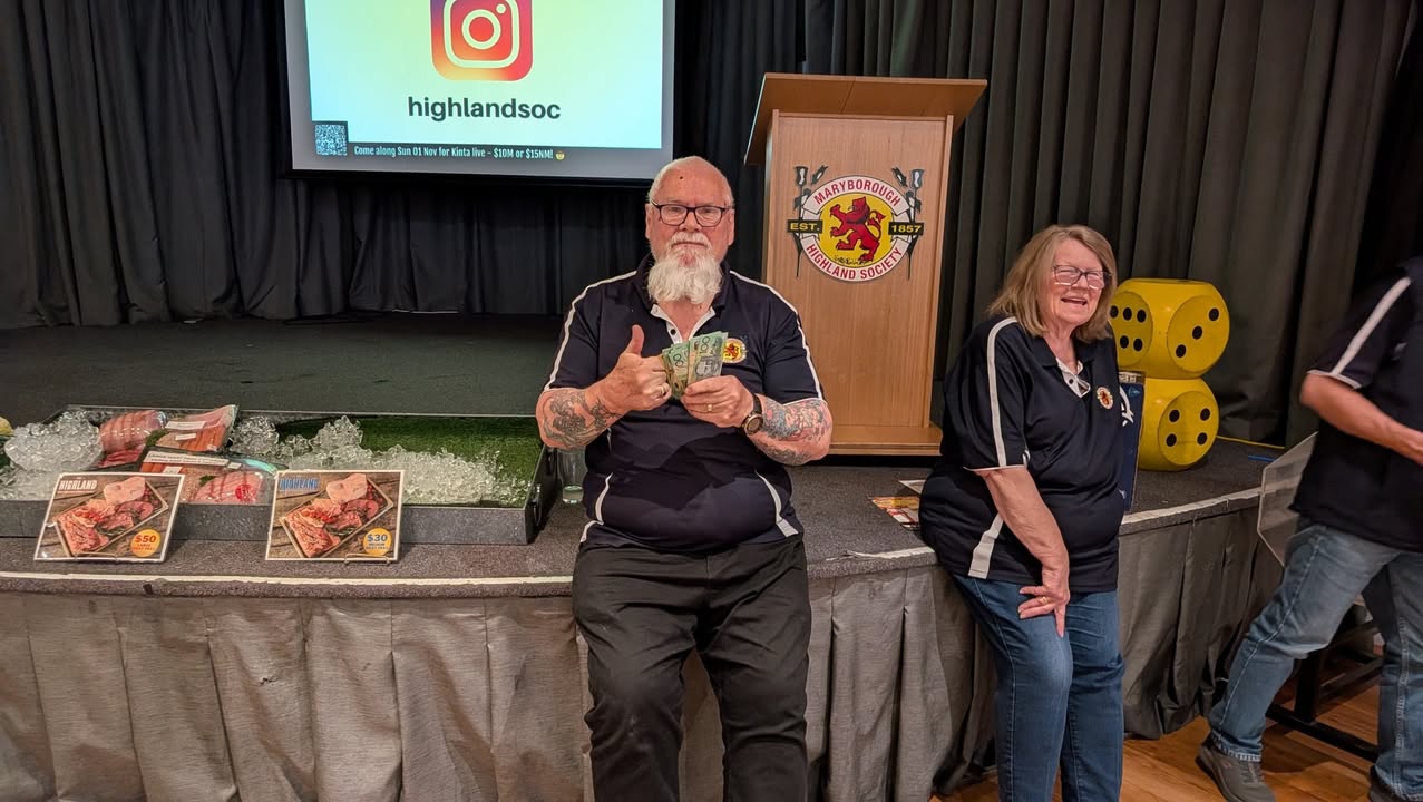 Featured image for “Bruce Kaye Wins $2,500 Members Draw at Maryborough Highland Society”